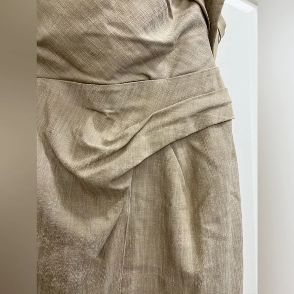 NWT Zara Structured Strapless Dress with One off the Shoulder Sleeve - Picture 8 of 12